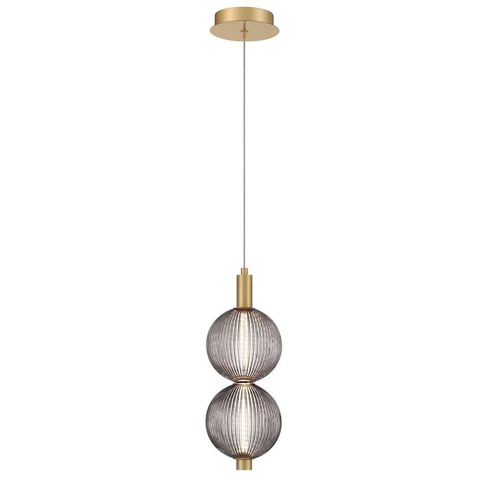 QN-PALMAS-2MP-BG PALMAS Brushed Gold/Smoked // подвесной LED 1х20  х   