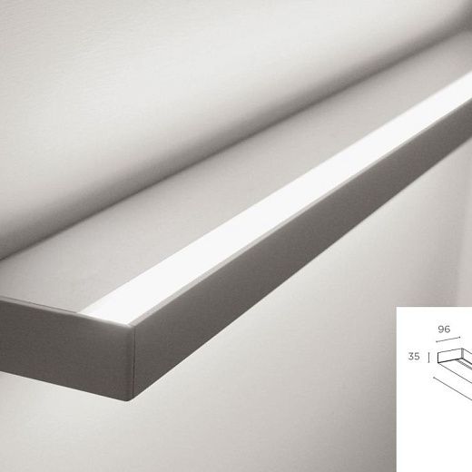 359 62 50 92 LINO concrete grey///transparent настенный LED 1х42 5300lm х  359 62 50 92