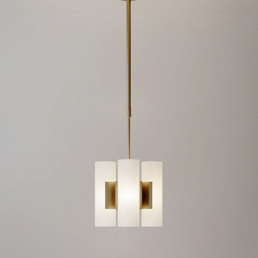 022S1M11W.CE Unique Suspension Light Burnished Brass /White // подвесной E14 LED 4х6  х  022S1M11W.CE