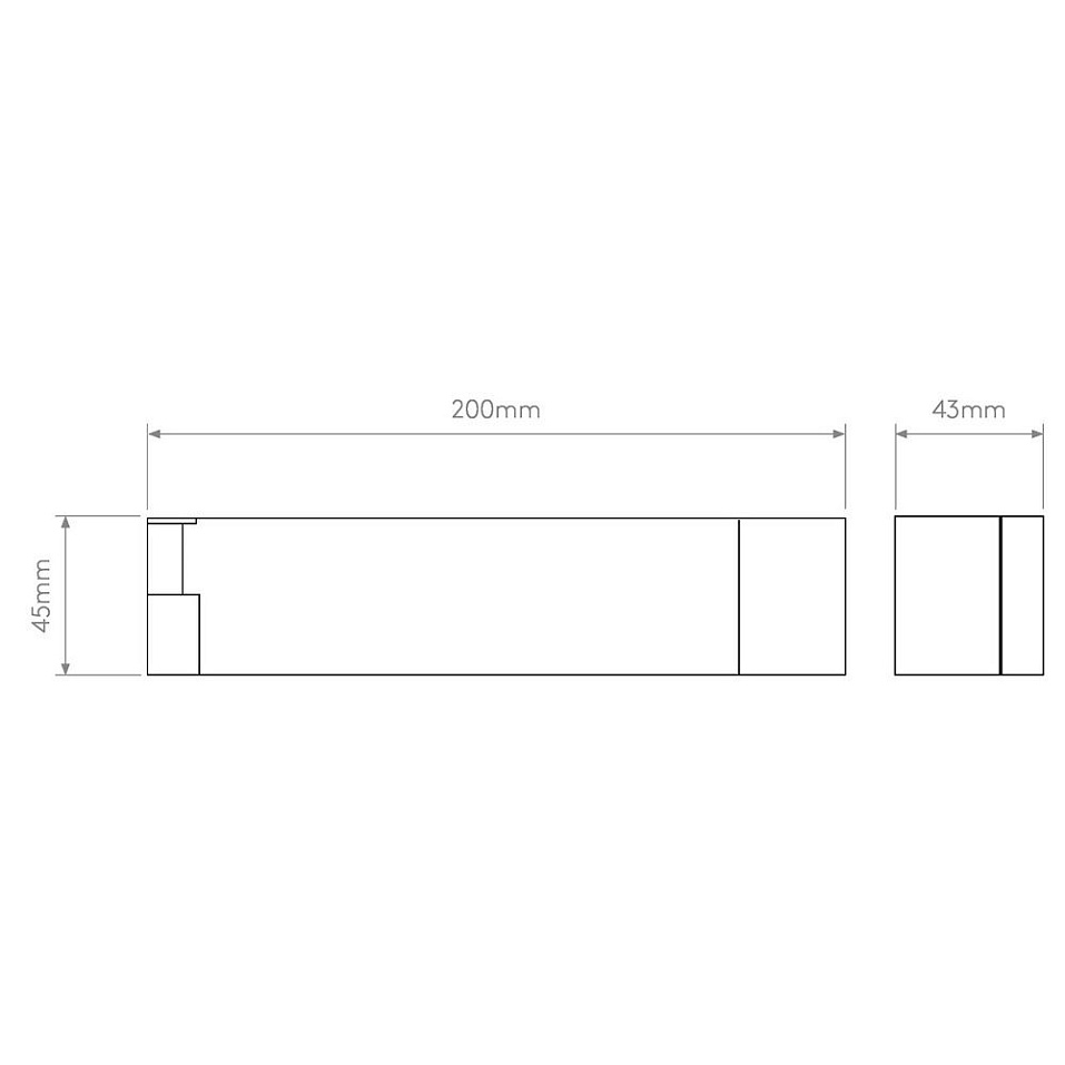 1157003 TOSCA LED polished chrome/polished chrome// настенный LED 1х2.7  х   