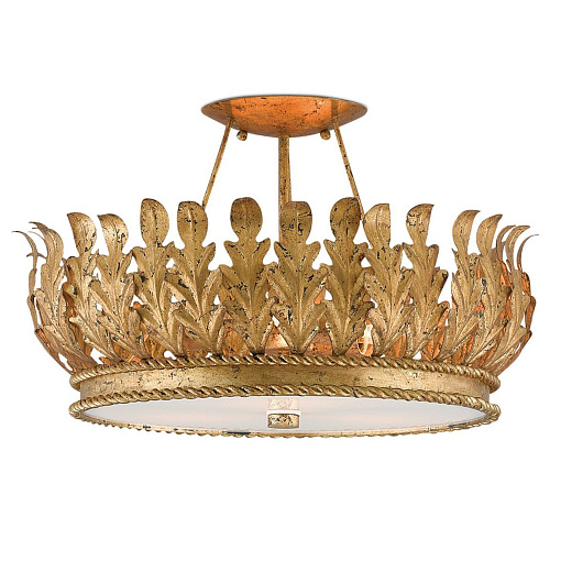 QNC-BIDDULPH-3SF-GLA BIDDULPH Gold Leaf///Opal потолочный E14 3х40  х  QNC-BIDDULPH-3SF-GLA