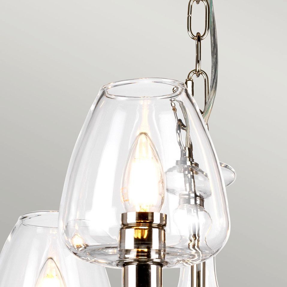DL-ARMAND5-PN ARMAND Polished Nickel Plated With Clear Glass /Clear// подвесной E14 5х40  х   
