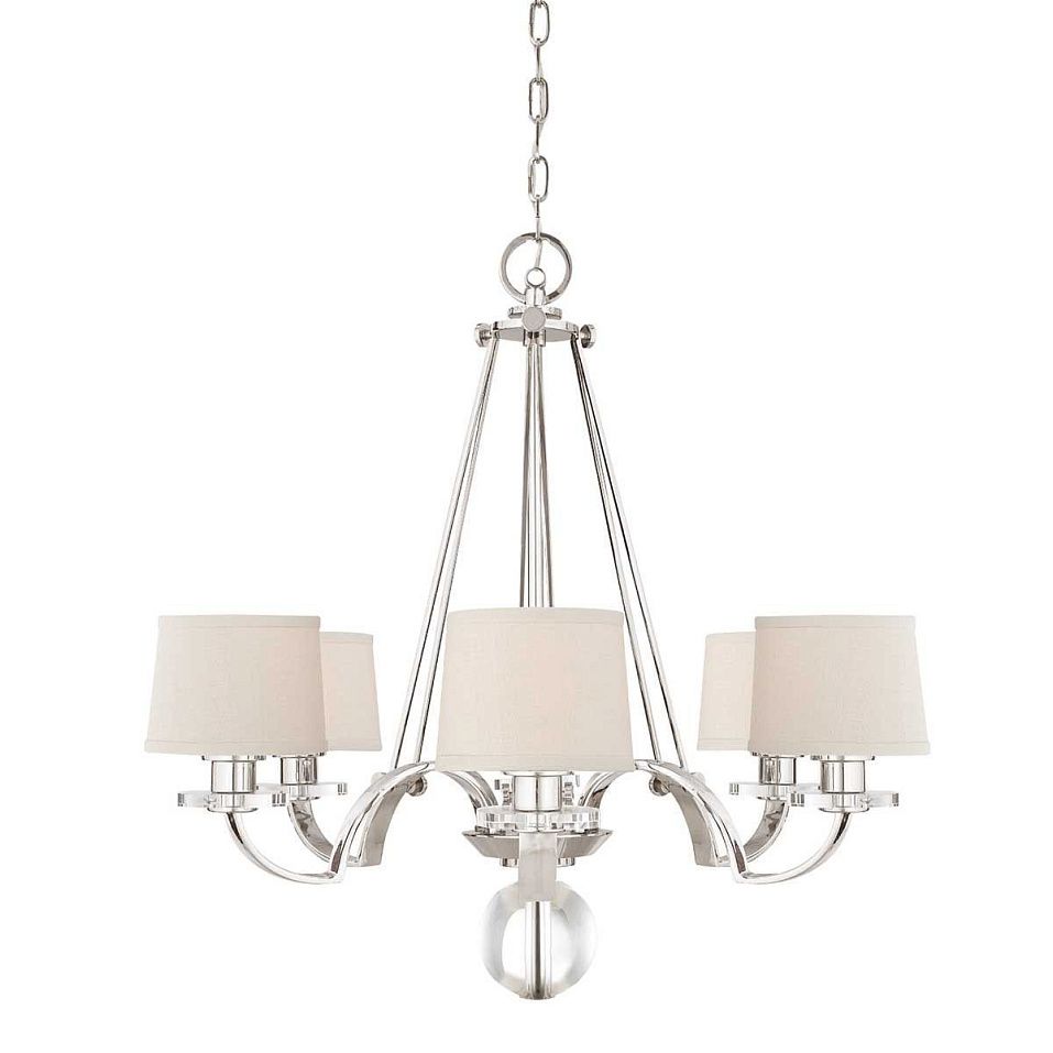 QZ-SUTTON-PLACE6 SUTTON PLACE Imperial Silver/Milano Linen// подвесной E27 6х60  х   