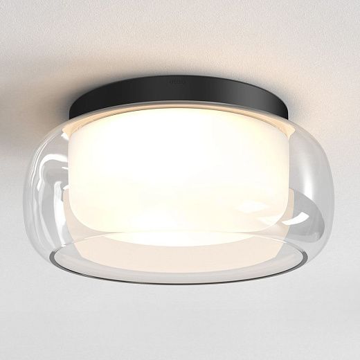 1450011 Aquina Ceiling 360 Matt Black/Clear/White// потолочный E27 2х12LED  х  1450011