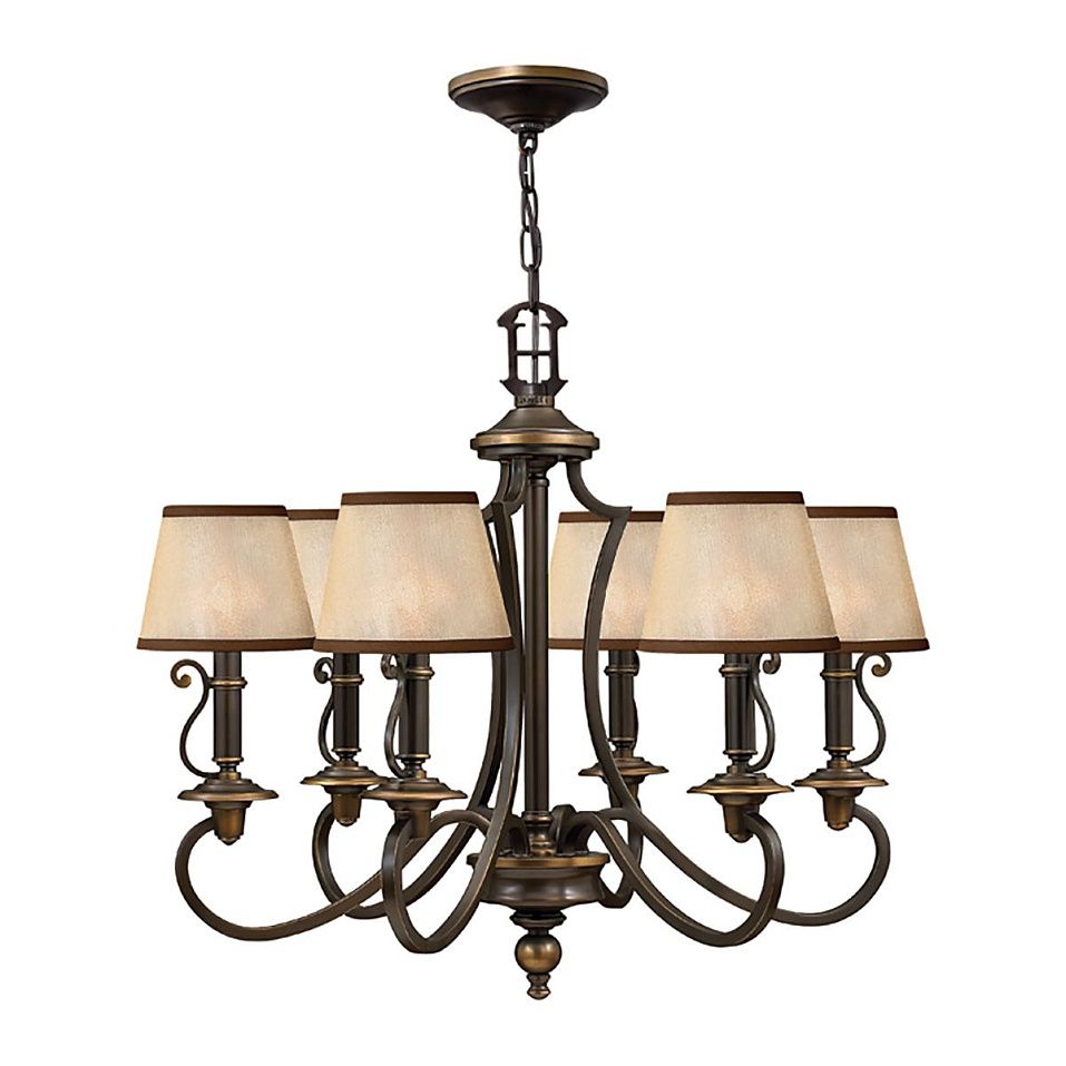HK-PLYMOUTH6 PLYMOUTH Olde Bronze/light amber organza// подвесной E14 6х60  х   