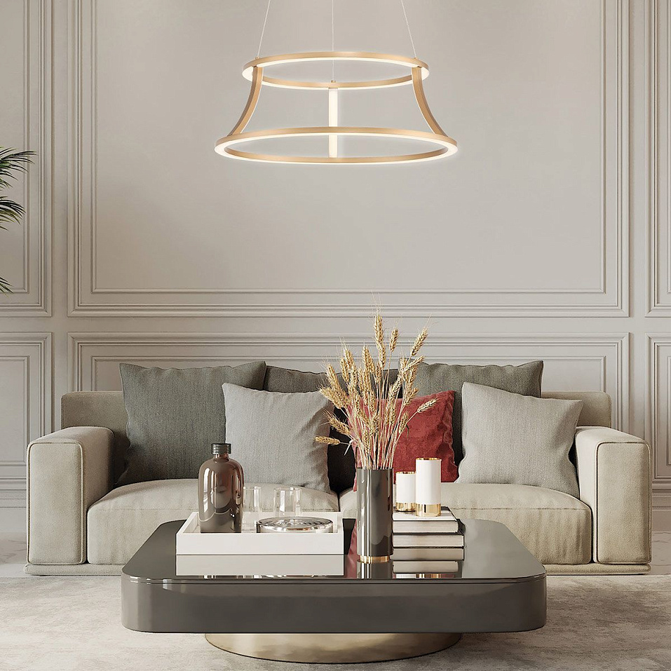 QN-CADOUX-P-BG CADOUX Brushed Gold///белый подвесной LED 1х54  х   