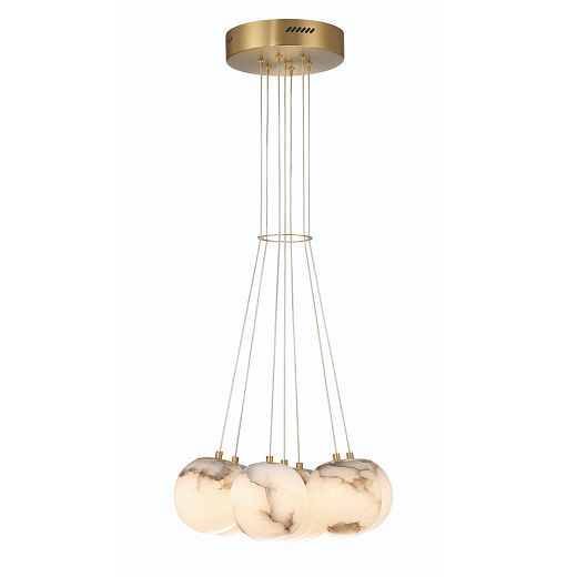 QN-KEPLER-7P-BG KEPLER Brushed Gold/White// подвесной LED 7х7  х  QN-KEPLER-7P-BG