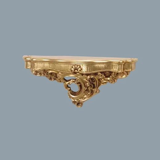 PL 660 cons.55x16x25 Консоль, золотой, дерево/полиуретан, 55х25х16 см  PL 660 cons.55x16x25