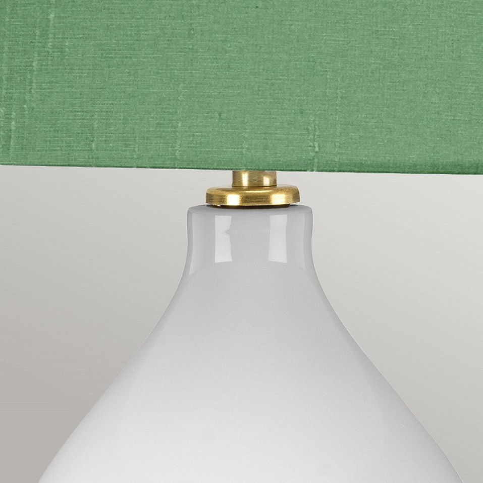 ISLA-AB-TL-GREEN ISLA Aged Brass, White/Okra Green// настольный E27 1х60  х   
