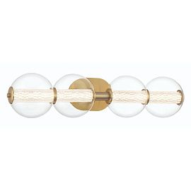 QN-ATOMO-4W-BG ATOMO Brushed Gold/Clear// настенный LED 1х13  х  QN-ATOMO-4W-BG