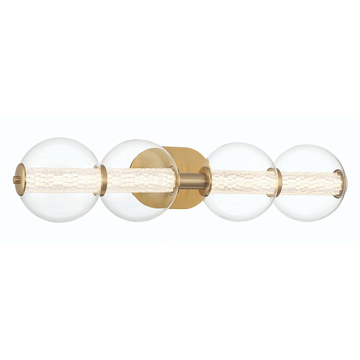 QN-ATOMO-4W-BG ATOMO Brushed Gold/Clear// настенный LED 1х13  х  QN-ATOMO-4W-BG