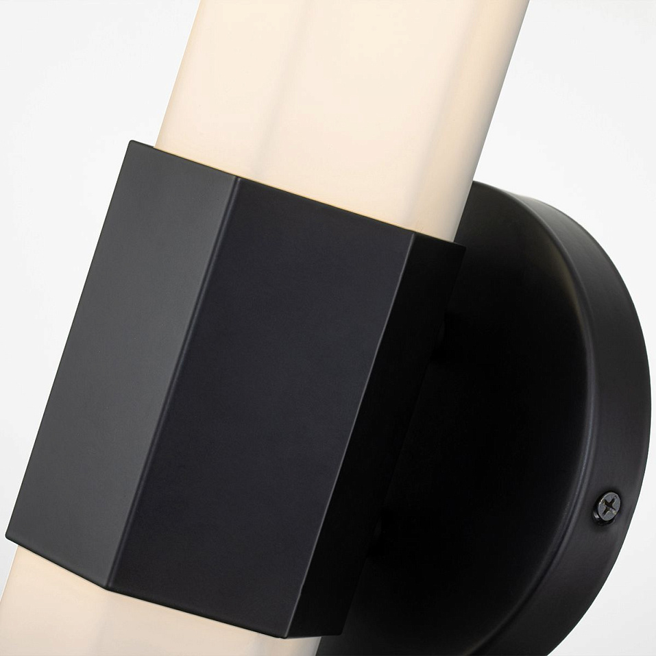 QN-FACET-LED1-BK-BATH FACET Matt black/Opal// настенный LED 1х12  х   