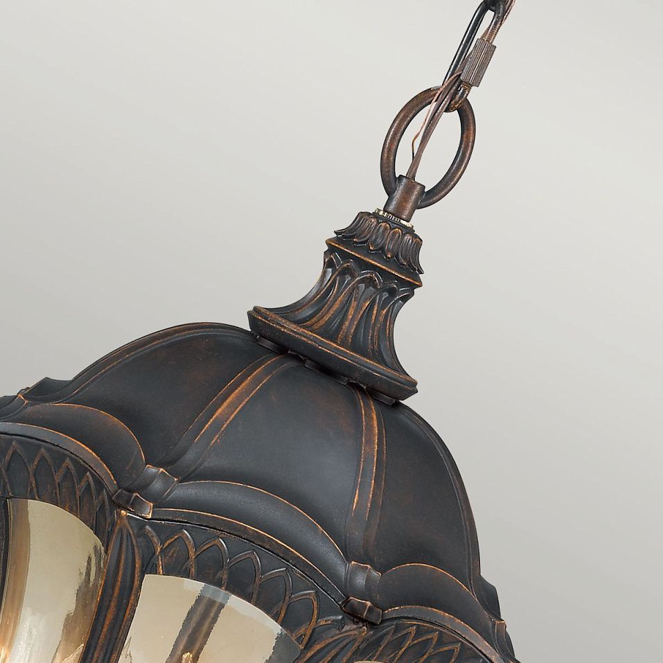 FE-BATONRG8 BATON ROUGE  Walnut/Gold lustre tinted glass// подвесной E14 4х60  х   