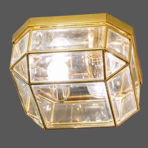 420.00.64 RILEGATO gold/transparent// потолочный E27 2х60  х  420.00.64