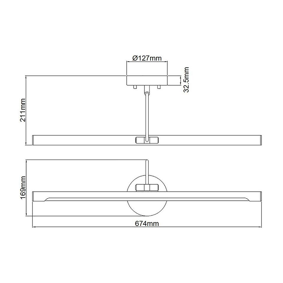 ALTON-PL-L-PC ALTON Polished Chrome ///белый подсветка для картин LED 1х11,7  х   
