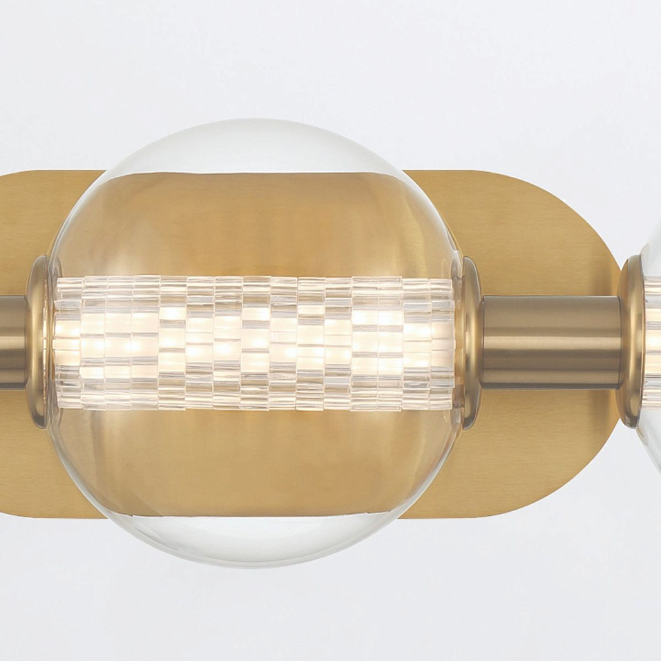 QN-ATOMO-3W-BG ATOMO Brushed Gold/Clear// настенный LED 1х13  х   