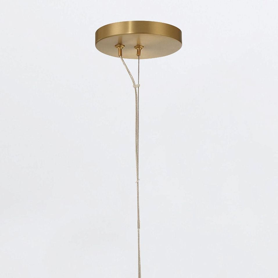 QN-KEPLER-1P-S-BG KEPLER Brushed Gold/White// подвесной LED 1х10  х   