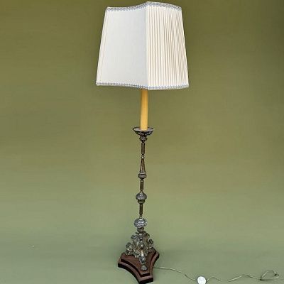 Н1051/57896  old silver/ivory// напольный E27 1х60  х