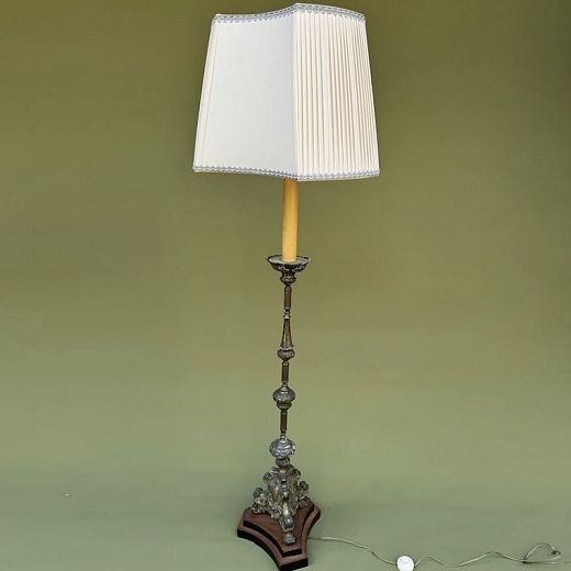 Н1051/57896  old silver/ivory// напольный E27 1х60  х  Н1051/57896