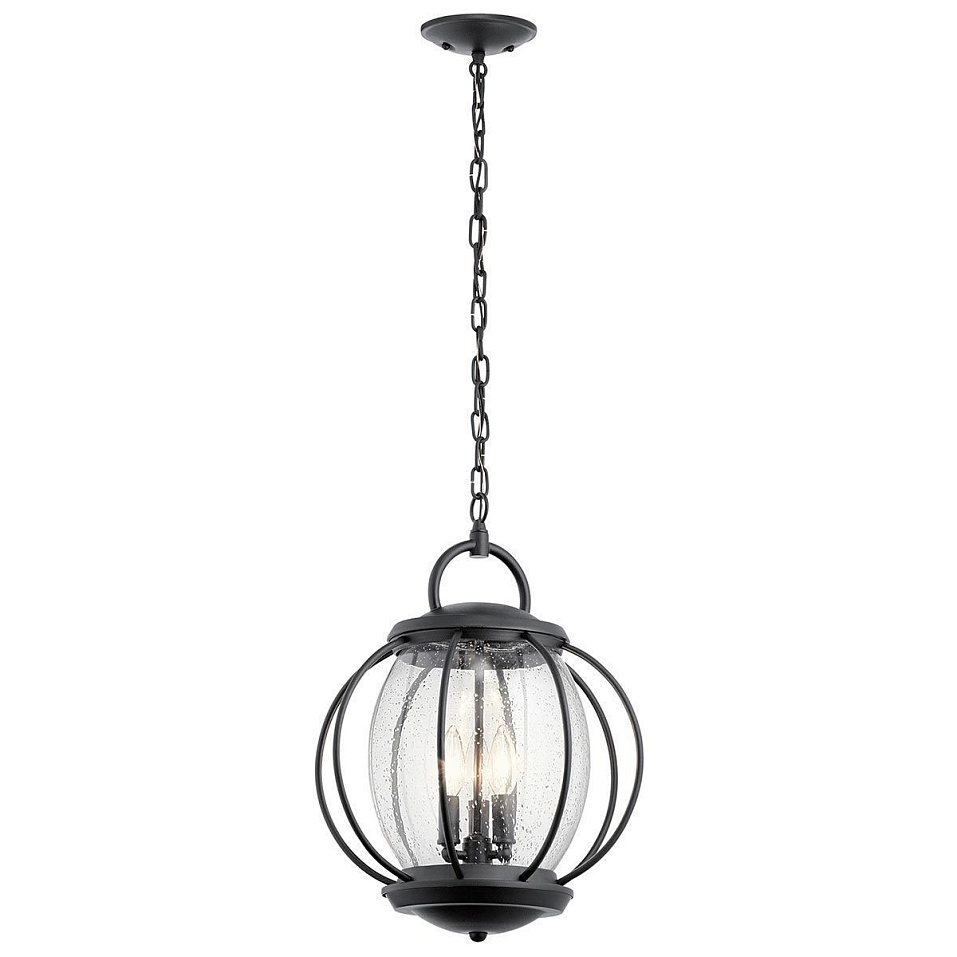 KL-VANDALIA8-L VANDALIA Textured Black /Seeded Clear// подвесной E14 3х40  х   