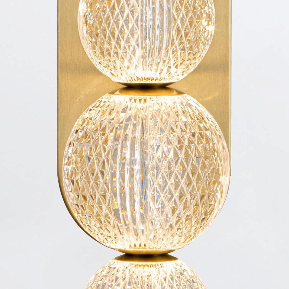 QN-MARNI-6WB-NBR MARNI Natural Brass/Clear Carved// настенный LED 1х24  х   