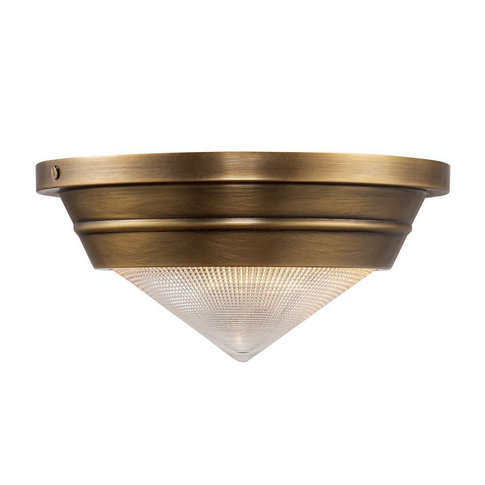 QN-WILLARD-F-S-VBS-PG  WILLARD Vintage Brass/Clear Prismatic // потолочный E14 1х60  х   