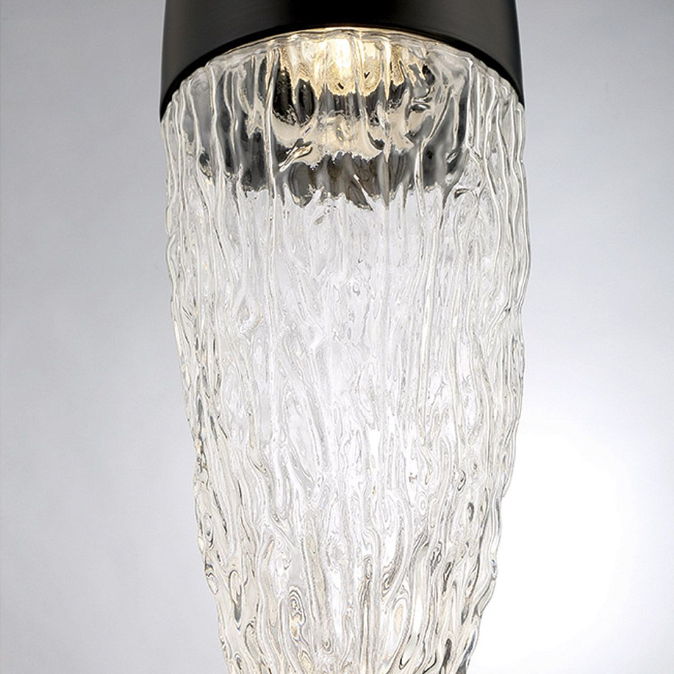 QN-ECROU-1P-BK ECROU Matte Black/Clear// подвесной GU10LED 1х10  х   