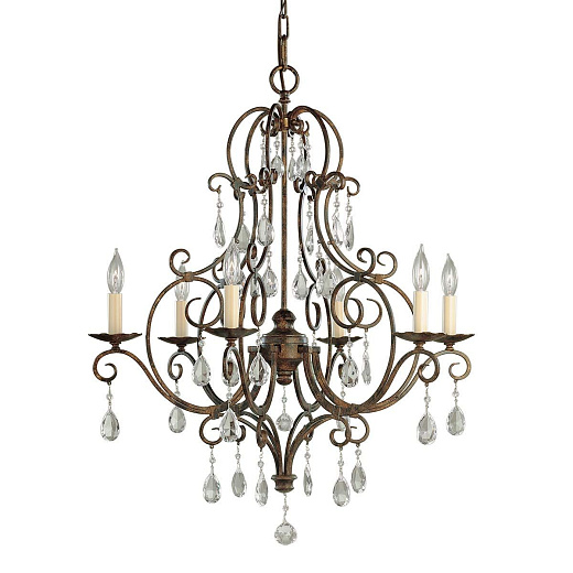 FE-CHATEAU6 CHATEAU Mocha Bronze /// подвесной E14 6х60  х  FE-CHATEAU6