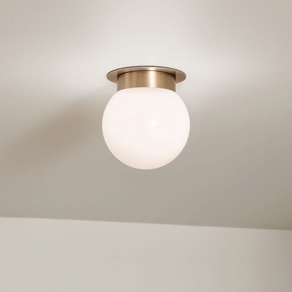 KL-ALBERS-F-G-CPZ ALBERS Champagne Bronze /Shiny Opal// потолочный E27 1х60  х   