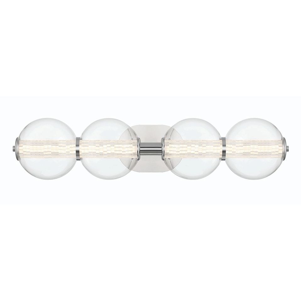 QN-ATOMO-4W-PC ATOMO Polished Chrome/Clear// настенный LED 1х13  х   