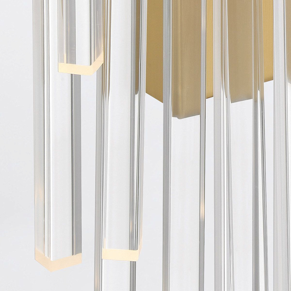 QN-VIVIEN-1W-BG VIVIEN Brushed Gold/Clear// настенный LED 1х12  х   