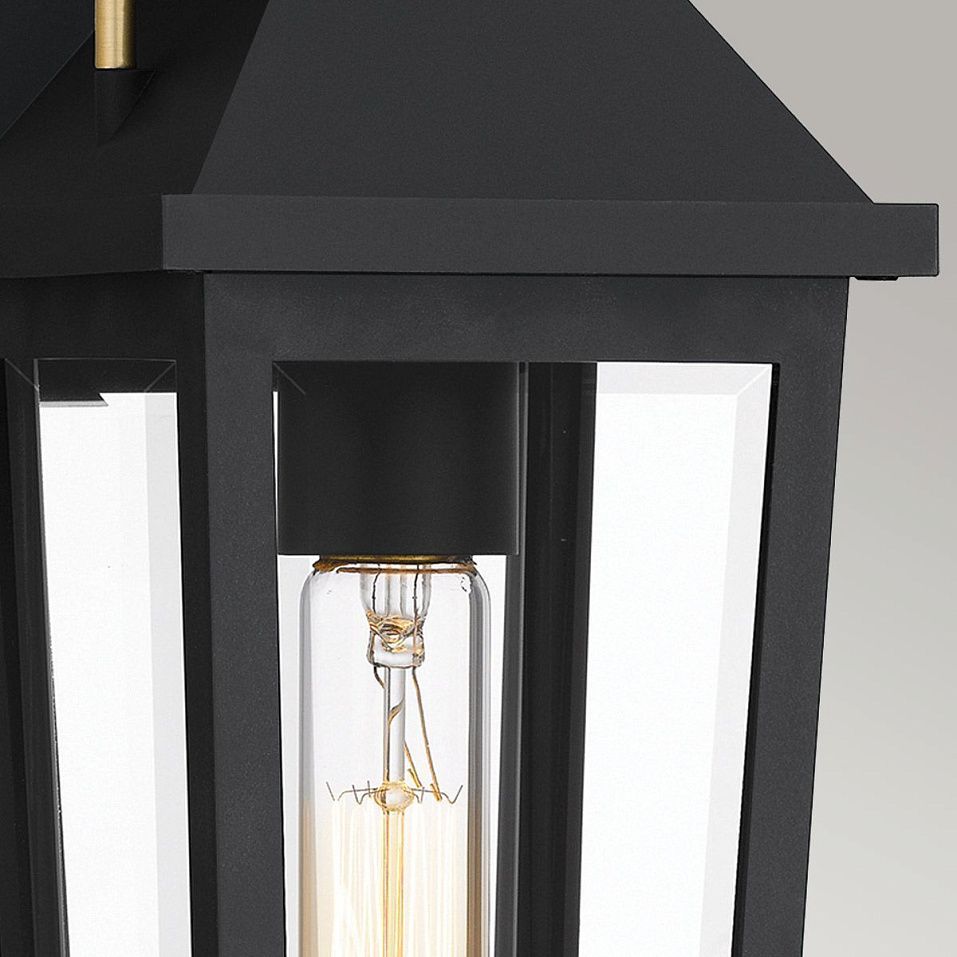 QZ-BUCKLEY-S-MBK BUCKLEY Matt Black & Brass Accent/Clear// настенный E27 1х40  х   