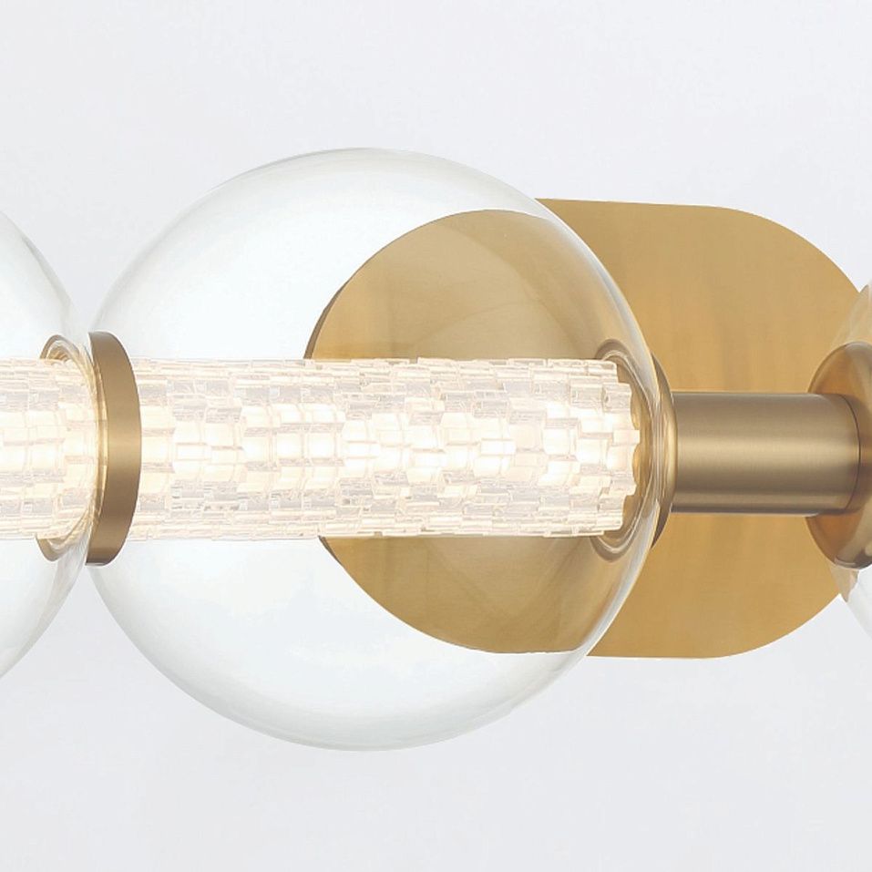 QN-ATOMO-4W-BG ATOMO Brushed Gold/Clear// настенный LED 1х13  х   