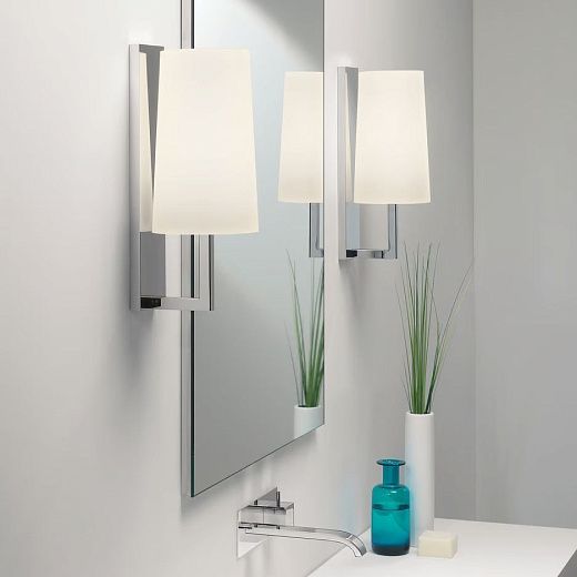 1214001+5018007 RIVA Polished Chrome/Opal White// настенный E27 LED 1х12  х  1214001+5018007