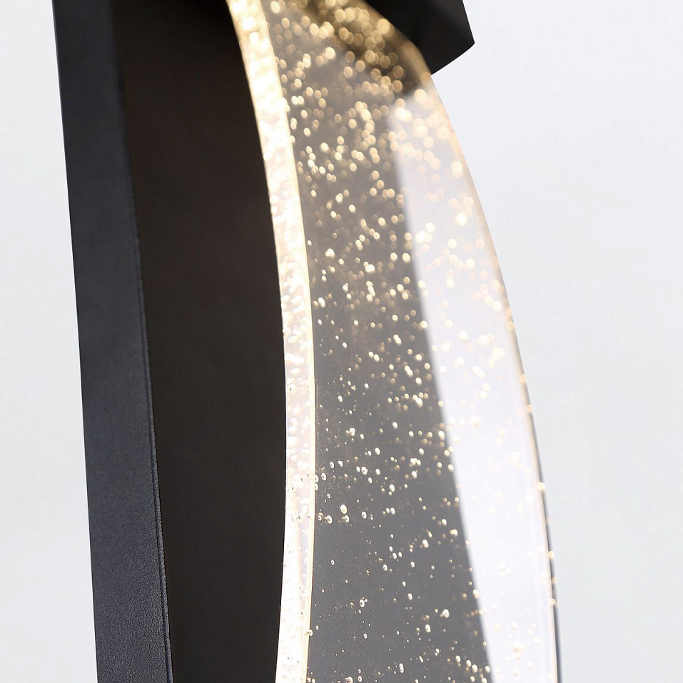 QN-KABO-S-BK KABO Textured Black/Clear Seeded // настенный LED 1х6  х   