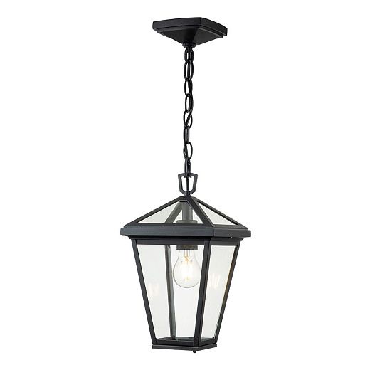 QN-ALFORD-PLACE8-S-MB ALFORD PLACE Museum Black /Clear glass// подвесной E27 1х60  х  QN-ALFORD-PLACE8-S-MB