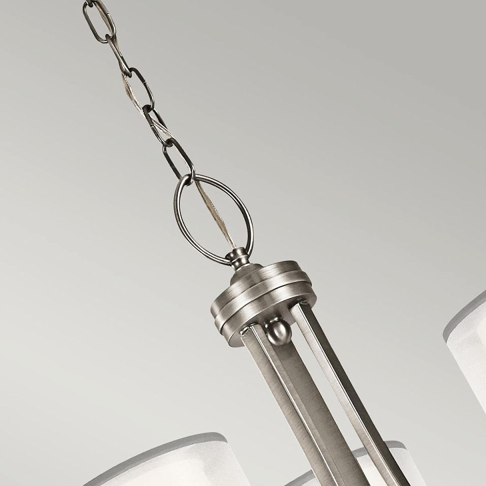 KL-LACEY9-AP LACEY Antique Pewter/Etched Opal Glass, Organza Shades// подвесной E14 9х40  х   