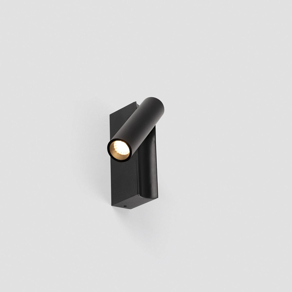 62751 CRONOS Matt Black+Textured Black/Matt Black//прозрачный настенный LED 1х4.5  х   