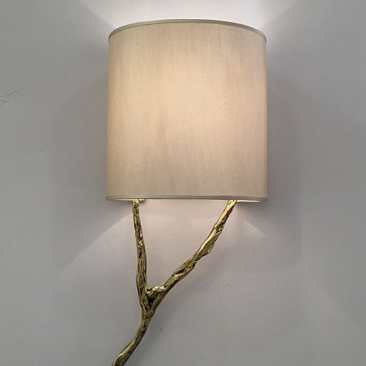 Angel Wall light – 028 ANGEL Cast brass/Lampshade in pebble shantung// настенный E14 1х60  х  Angel Wall light – 028