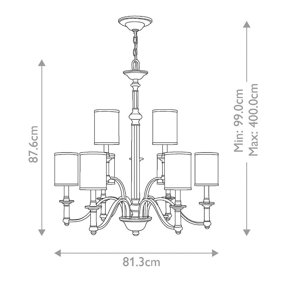 HK-SUSSEX9  SUSSEX Brushed Nickel /White// подвесной E14 9х60  х   