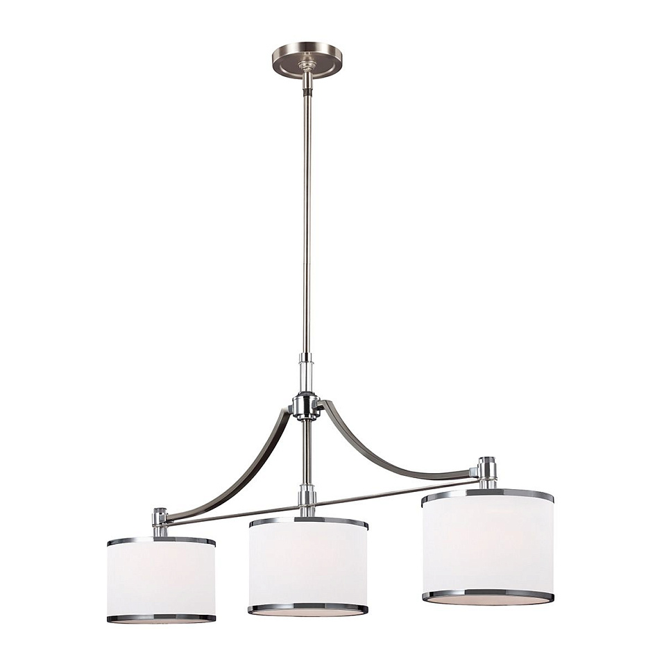 FE-PROSPECT-PARK-3P PROSPECT PARK Satin Nickel with Chrome /Opal white// подвесной E27 3х60  х   