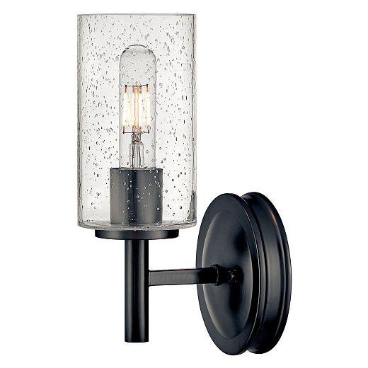 HK-COLLIER1-BX COLLIER Black Oxide/Clear Seeded// настенный E27 1х60  х  HK-COLLIER1-BX