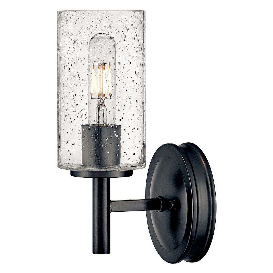 HK-COLLIER1-BX COLLIER Black Oxide/Clear Seeded// настенный E27 1х60  х   