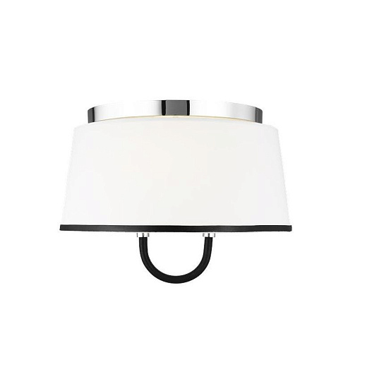 LF1002PN Katie Medium Flush Mount хром/черный/белый//матовый потолочный E27 2х60  х  LF1002PN