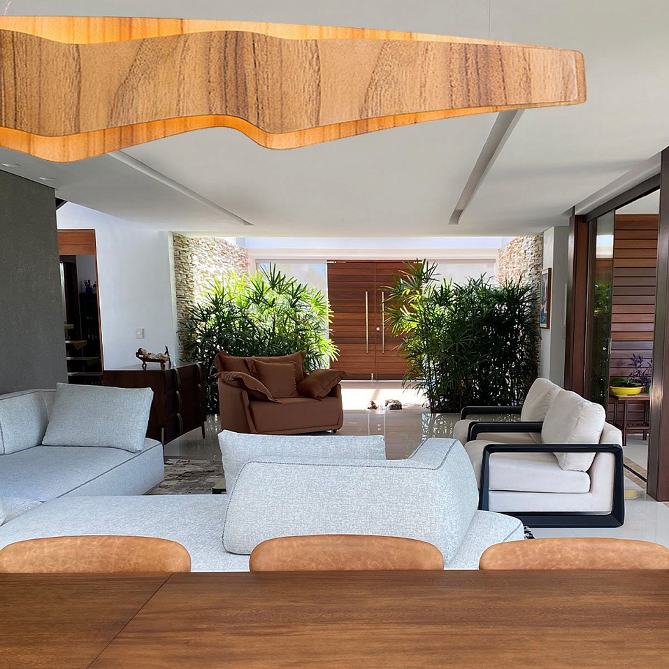 QN-HORIZON-LED-LP-100-TEAK  HORIZON Teak Veneer/Teak Veneer//матовый подвесной LED 1х46  х   