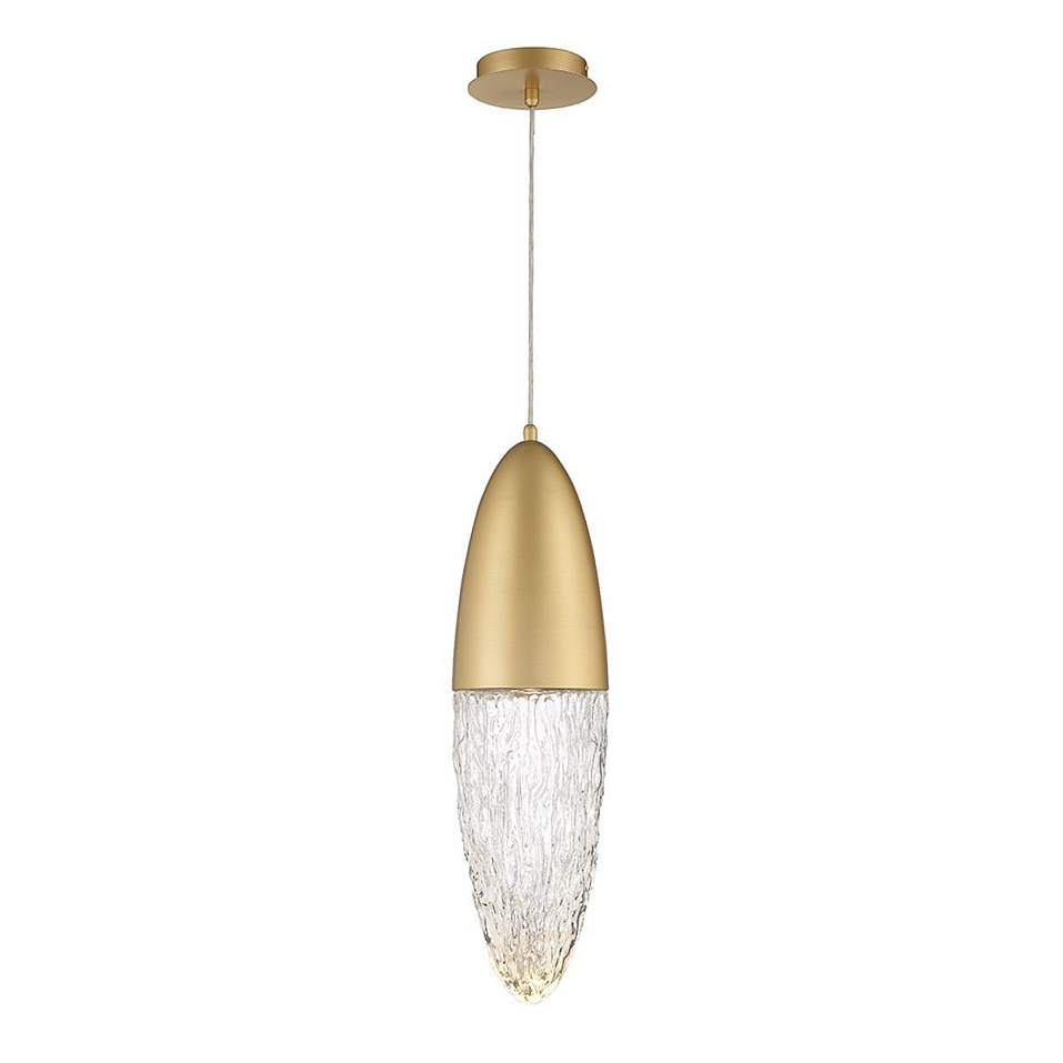 QN-ECROU-1P-BG ECROU Brushed Gold/Clear// подвесной GU10LED 1х10  х   