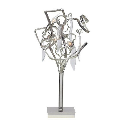 DT40ST DELPHINIUM nickel///прозрачный настольный E14 3х40  х  DT40ST