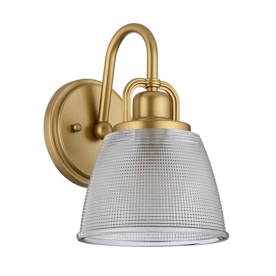 QZ-DUBLIN1-PNBR DUBLIN Painted Natural Brass /Clear// настенный G9 LED 1х3  х   