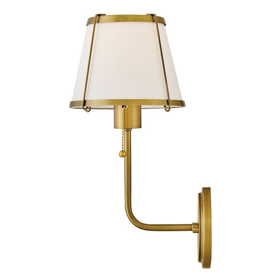 HK-CLARKE1-DBR-OW CLARKE Darkened Brass/Ivory// настенный E27 1х40  х   