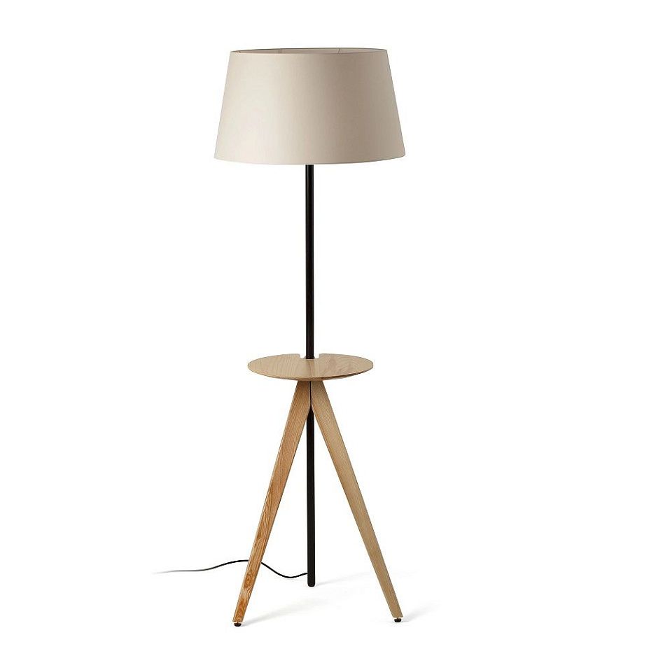 20057 TREEWOOD TRAY black/wood/beige// напольный E27 1х60  х   